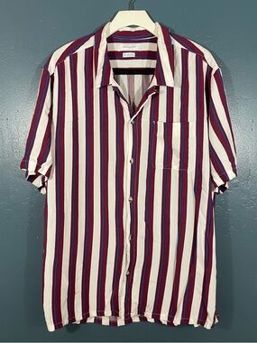 Urban Outfitters Men’s Vertical Striped Button Down Casual Shirt Size XXL